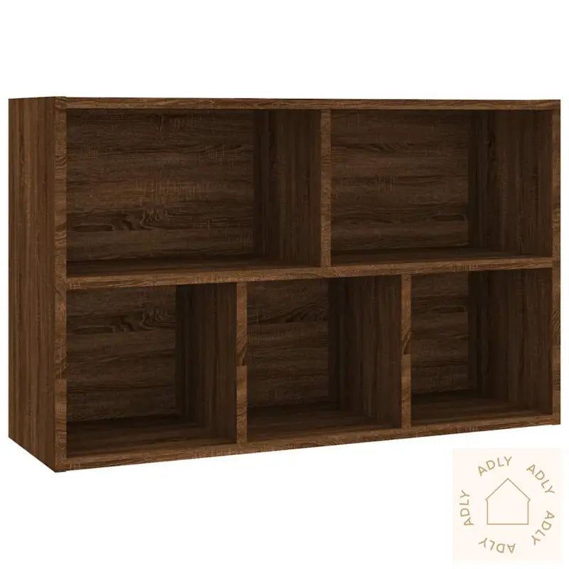 Bokhylle/Skjenk Brun Eik 50X25X80 Cm Konstruert Tre