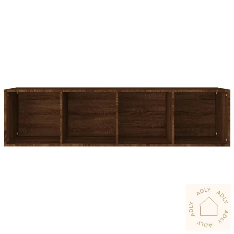 Bokhylle/Tv-Benk Brun Eik 36X30X143 Cm Konstruert Tre