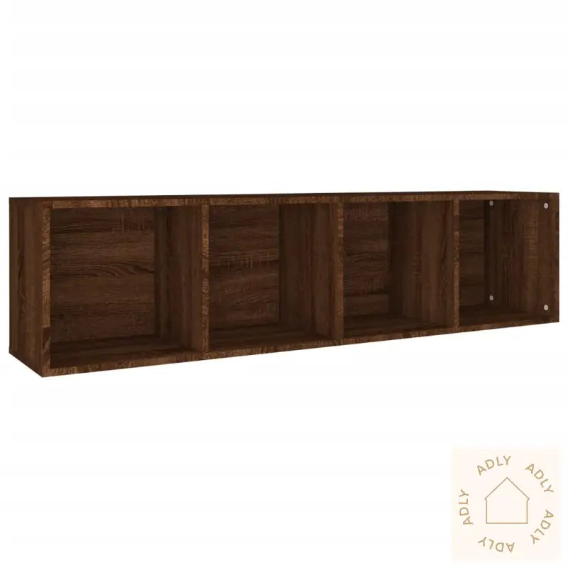 Bokhylle/Tv-Benk Brun Eik 36X30X143 Cm Konstruert Tre