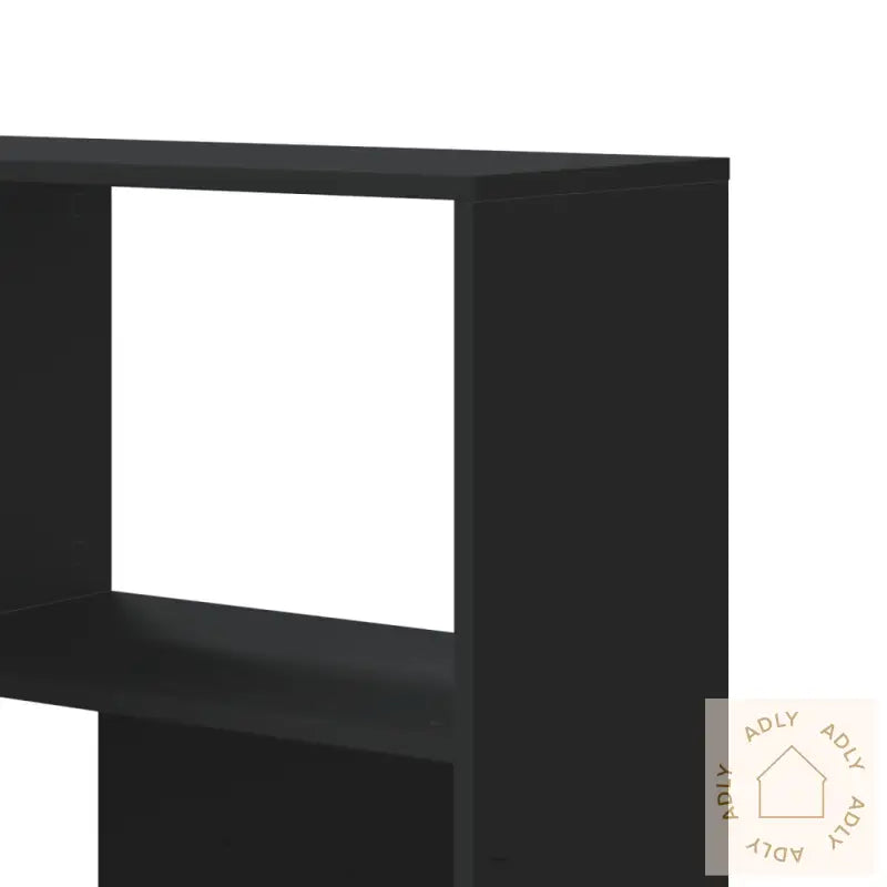 Bokhylle For Hjørne 4 Etasjer Svart 85X85X140 Cm Konstruert Tre