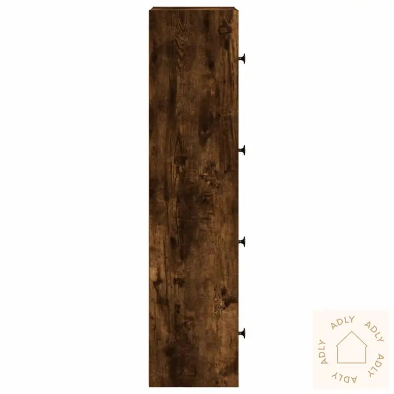 Bokhylle Røkt Eik 40X24X102 Cm Konstruert Tre