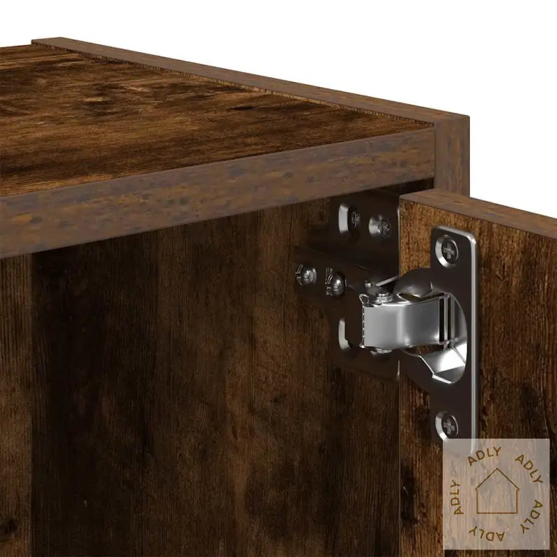 Bokhylle Røkt Eik 40X24X102 Cm Konstruert Tre