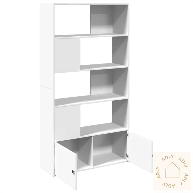 Bokhylle Hvit 100X36X189 Cm Konstruert Tre