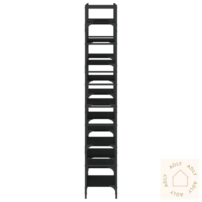 Bokhylle Svart 127,5X28,5X172,5 Cm Konstruert Tre