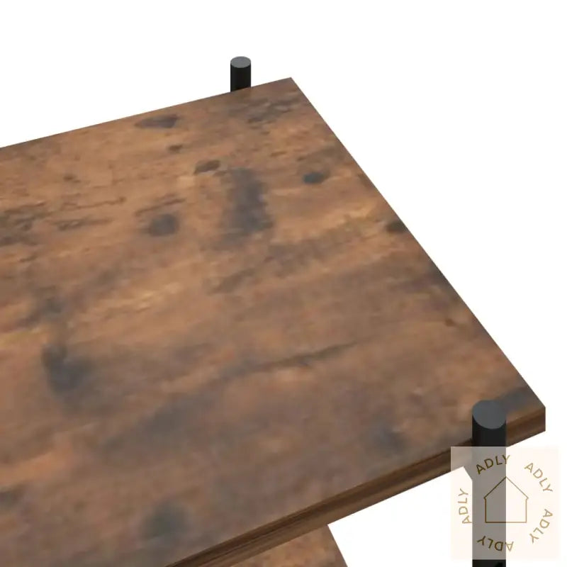 Hylle Med 4 Etasjer Svart Og Naturell 80X40X130 Cm