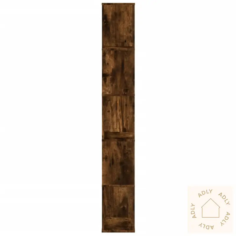 Bokhylle 5 Etasjer Røkt Eik 45X23,5X162,5 Cm Konstruert Tre
