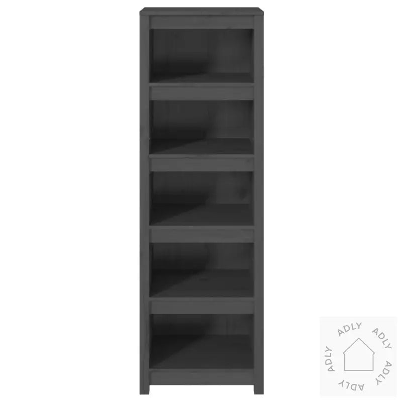 Bokhylle Grå 50X35X154 Cm Heltre Furu