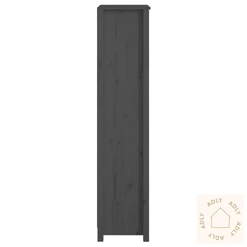 Bokhylle Grå 50X35X154 Cm Heltre Furu