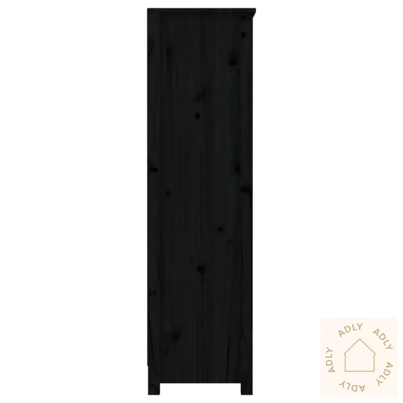 Bokhylle Svart 80X35X126 Cm Heltre Furu