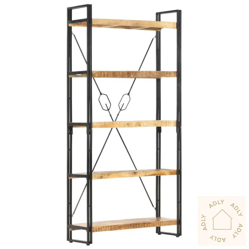 Bokhylle 5 Etasjer 90X30X180 Cm Heltre Mango