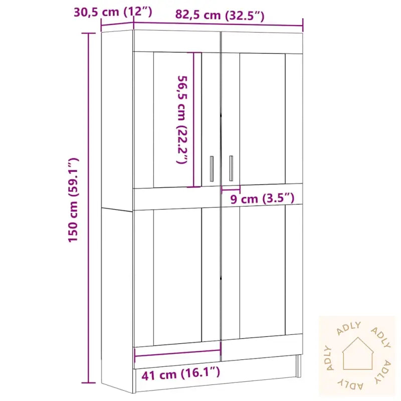 Bokhylle Artisan Eik 82,5X30,5X150 Cm Konstruert Tre
