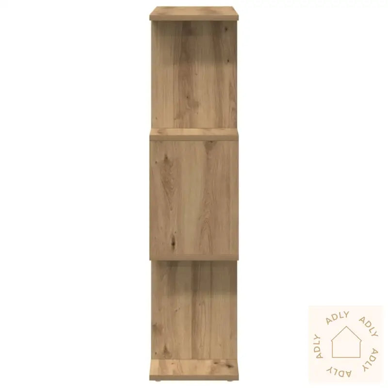 Romdeler Bokhylle 3 Lag Artisan Eik 70X24X97 Cm Konstruert Tre