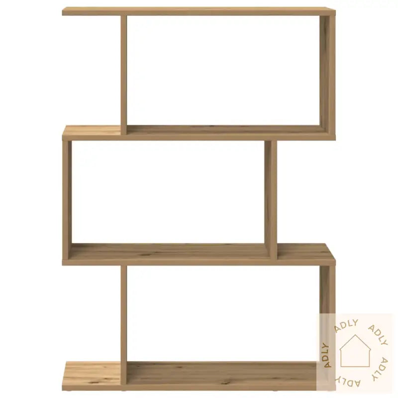 Romdeler Bokhylle 3 Lag Artisan Eik 70X24X97 Cm Konstruert Tre