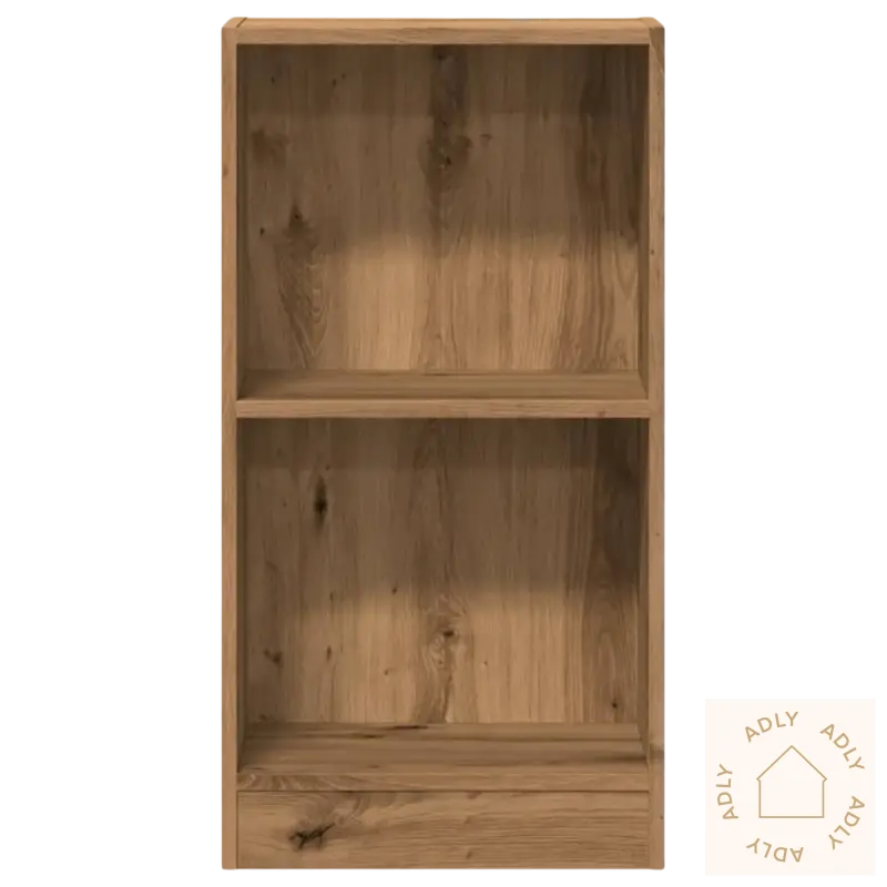 Bokhylle i artisan eik for praktisk oppbevaring hjemme, to-shelves design