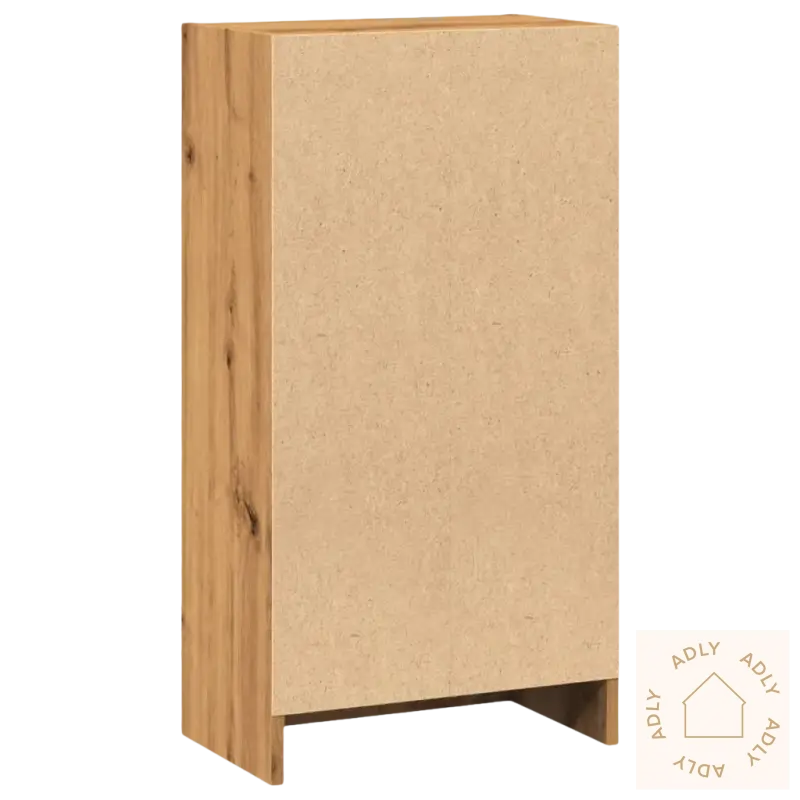 Bildet viser en wooden cabinet i artisan eik for praktisk oppbevaring hjemme