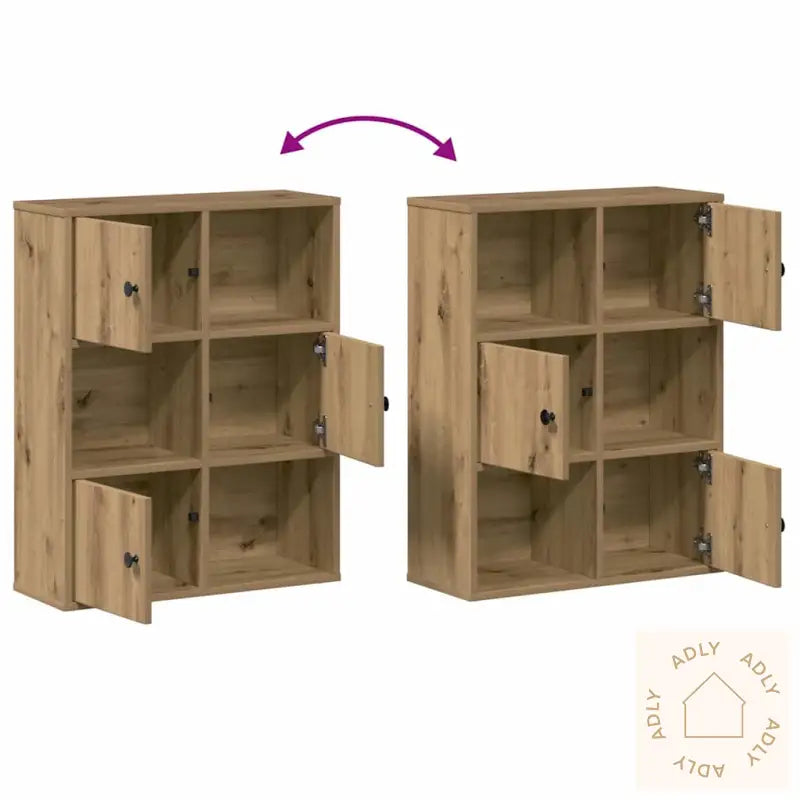 Bokhylle Artisan Eik 60X24X76,5 Cm Konstruert Tre