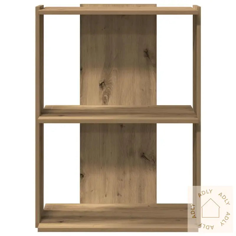 Bokhylle 3 Etasjer Artisan Eik 60X30X80 Cm Konstruert Tre