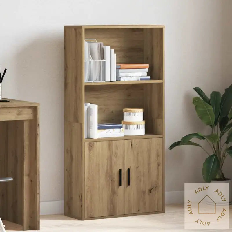 Bokhylle Artisan Eik 60X24X120 Cm Konstruert Tre