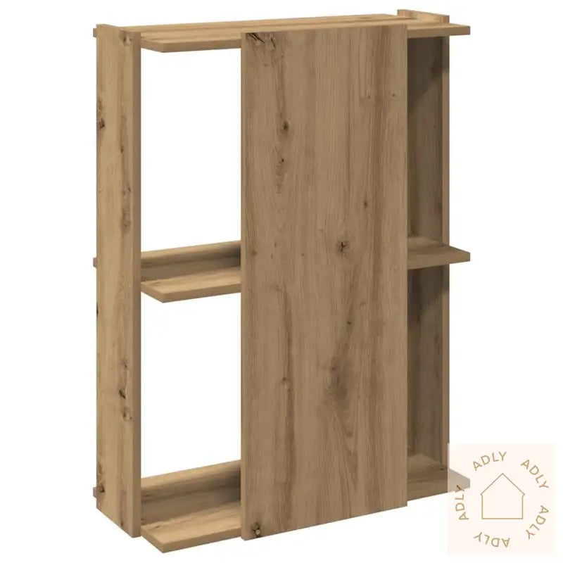 Bokhylle 3 Etasjer Artisan Eik 60X30X80 Cm Konstruert Tre