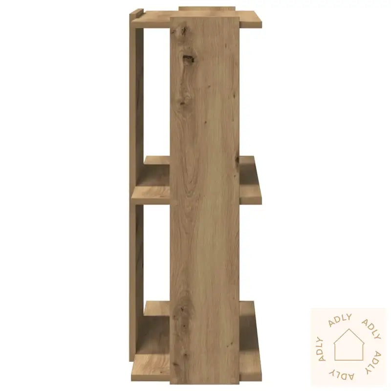 Bokhylle 3 Etasjer Artisan Eik 60X30X80 Cm Konstruert Tre
