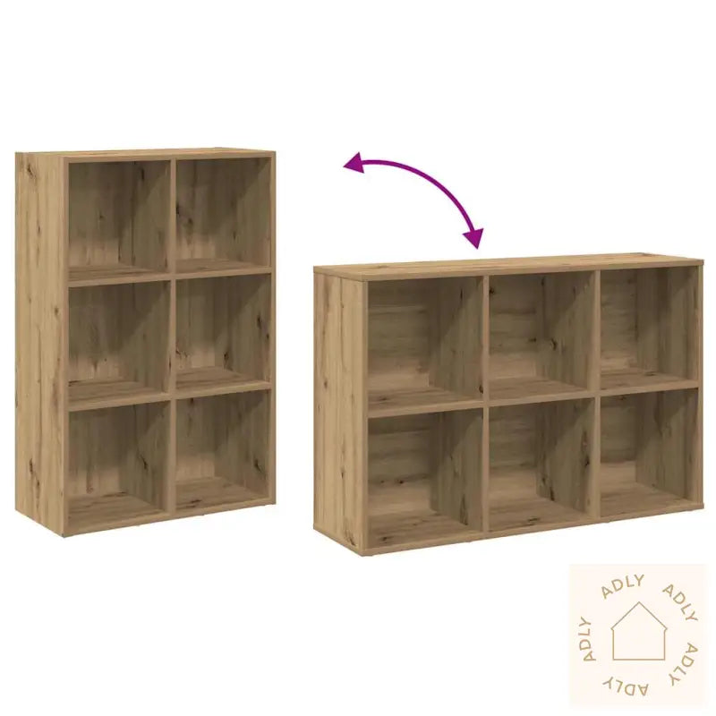 Bokhylle/Skjenk Artisan Eik 66X30X98 Cm Konstruert Tre