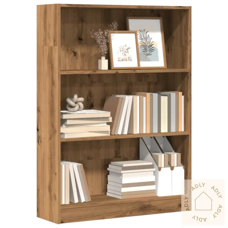Bokhylle Artisan Eik 80X24X109 Cm Konstruert Tre