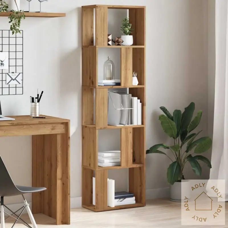 Bokhylle Artisan Eik 45X24X159 Cm Konstruert Tre