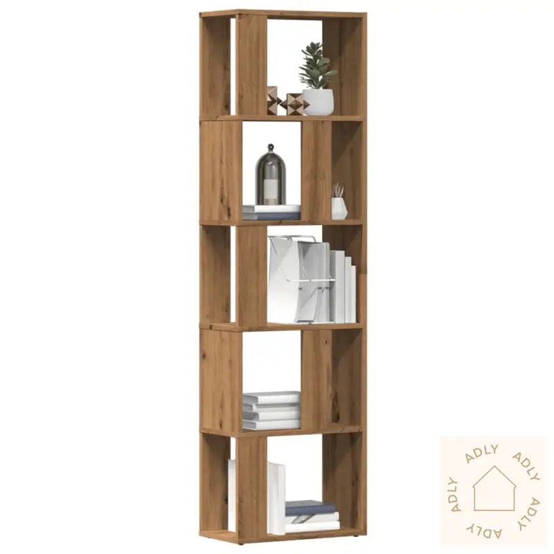Bokhylle Artisan Eik 45X24X159 Cm Konstruert Tre