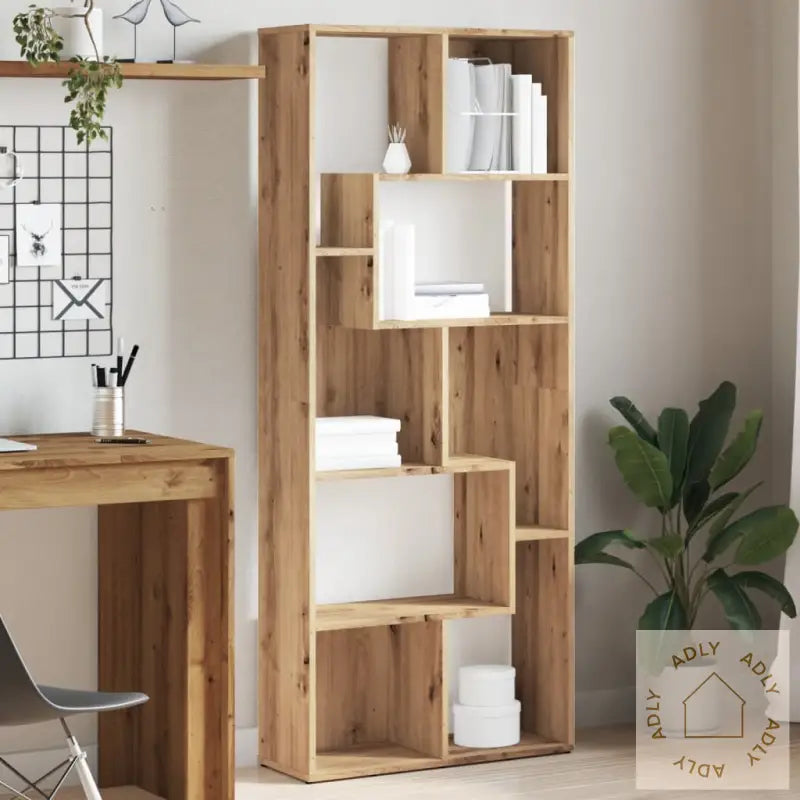 Bokhylle Artisan Eik 67X24X161 Cm Konstruert Tre