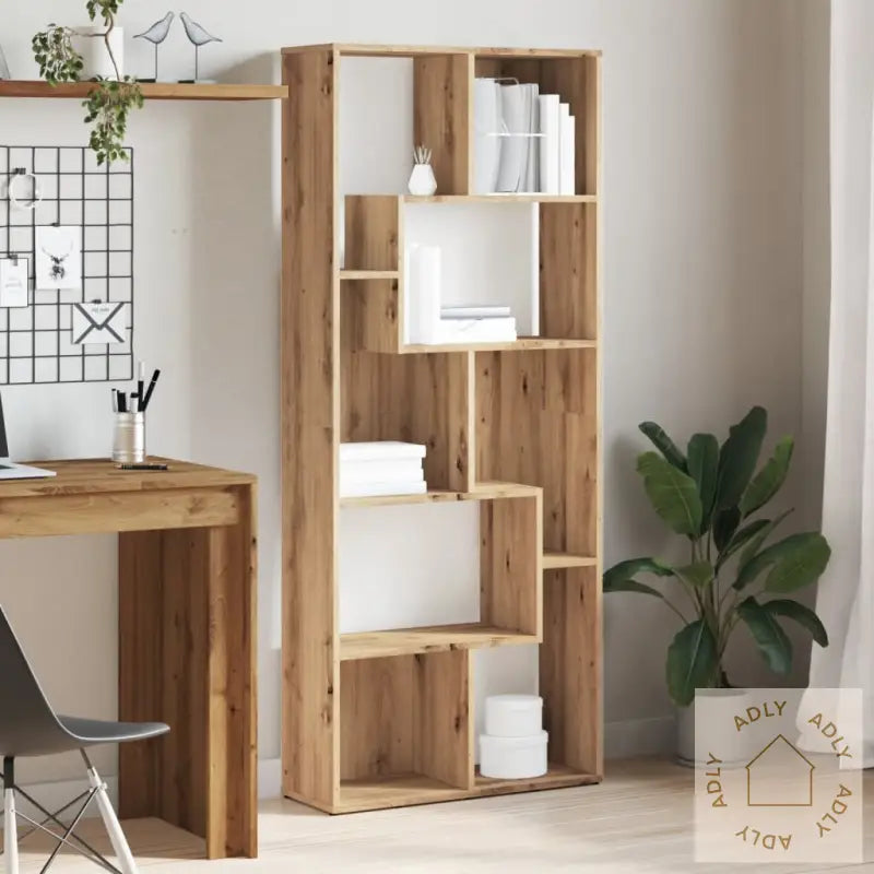 Bokhylle Artisan Eik 67X24X161 Cm Konstruert Tre