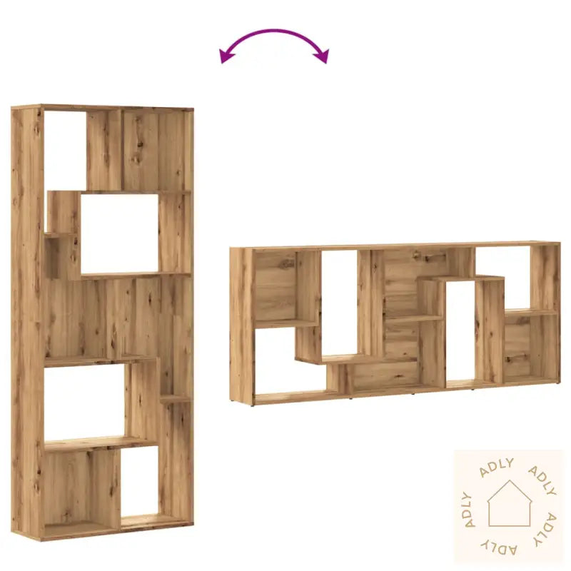 Bokhylle Artisan Eik 67X24X161 Cm Konstruert Tre