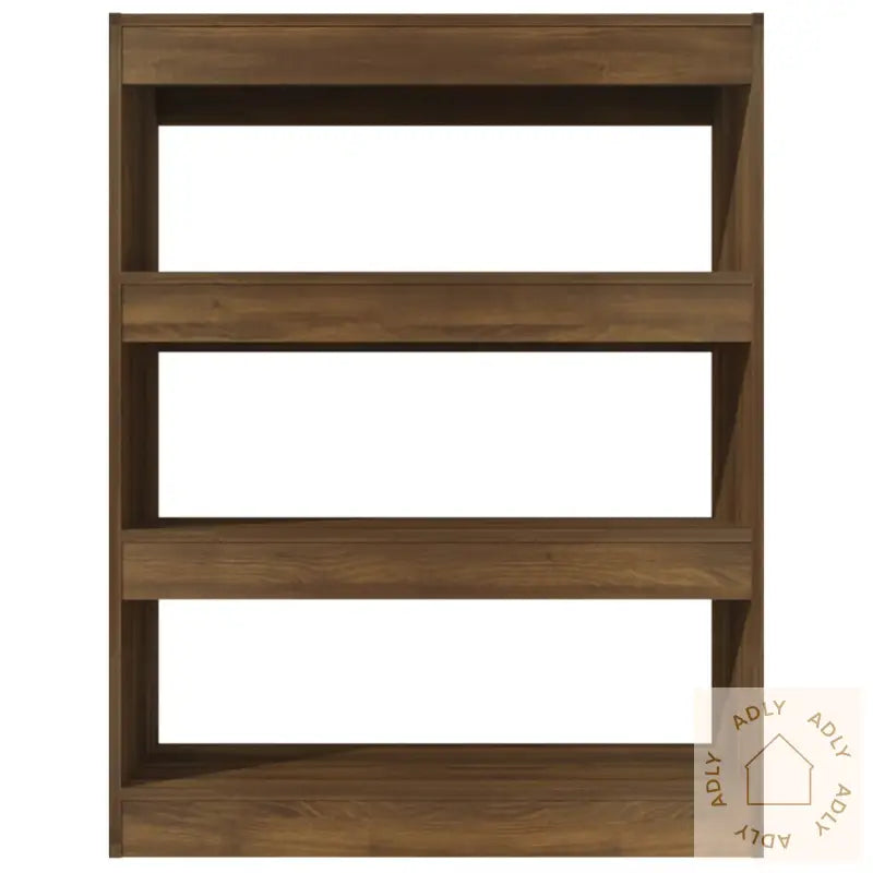 Bokhylle/Romdeler Brun Eik 80X30X103 Cm Konstruert Tre