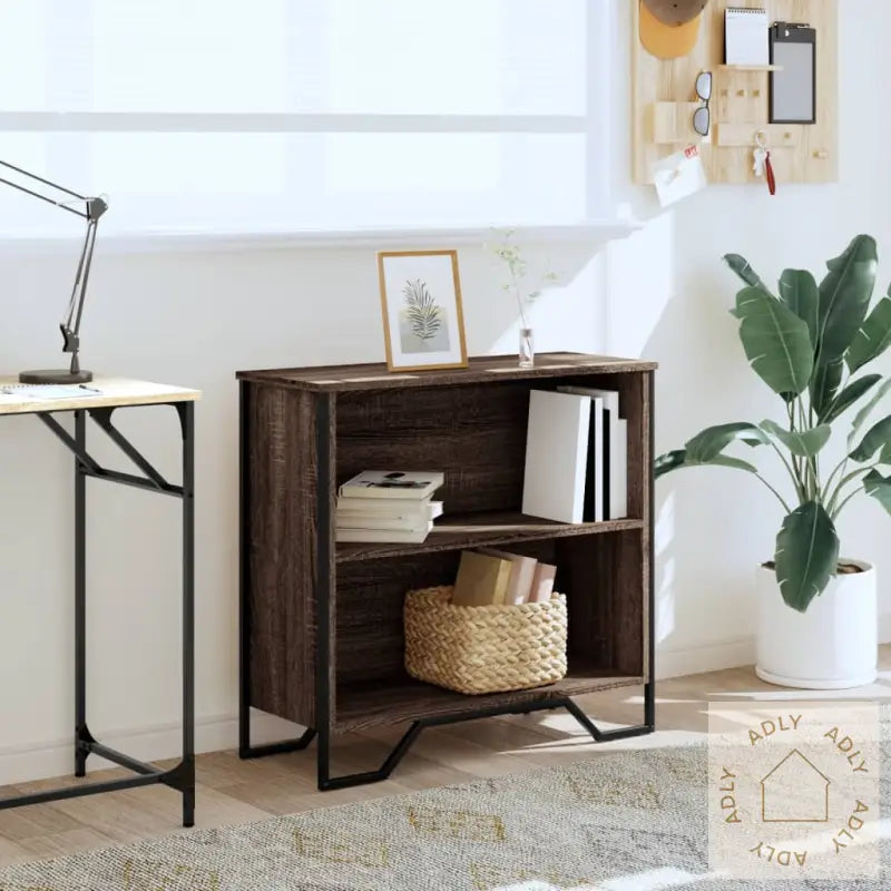 Bokhylle Brun Eik 80X31X74,5 Cm Konstruert Tre