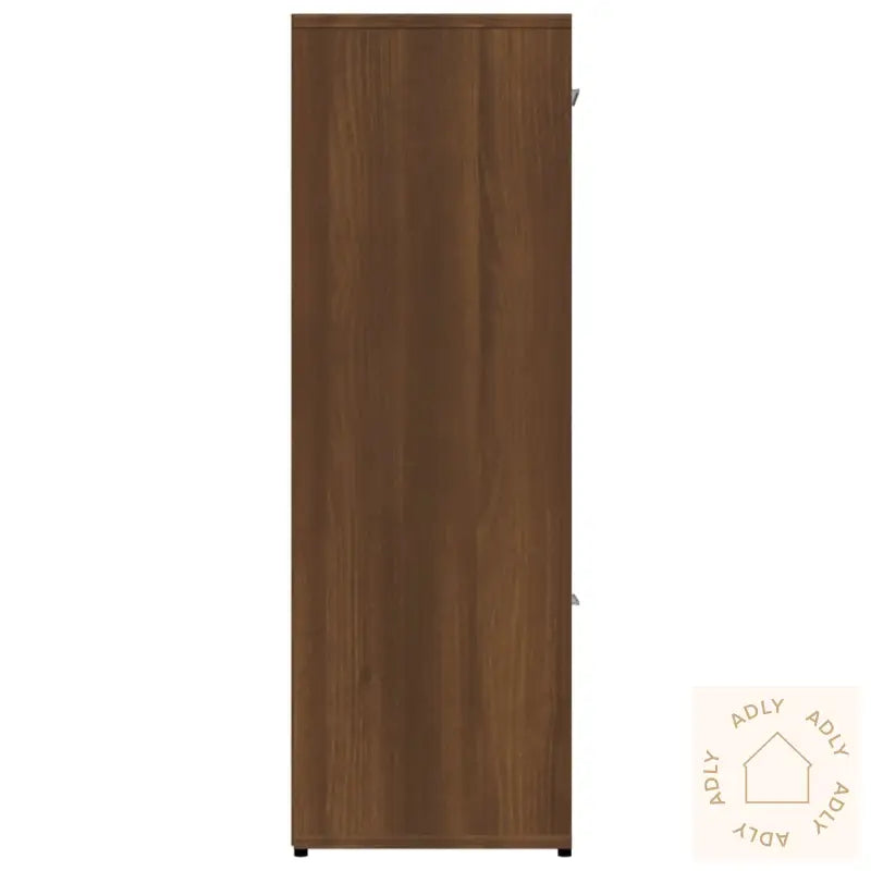 Bokhylle Brun Eik 90X30X90 Cm Konstruert Tre
