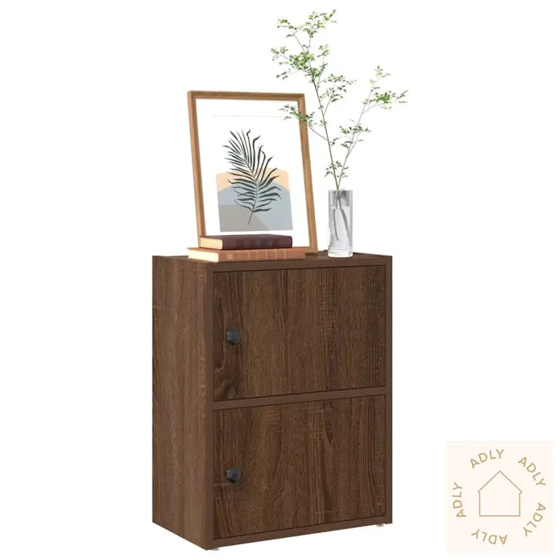 Bokhylle Brun Eik 40X24X52 Cm Konstruert Tre