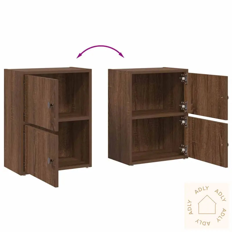 Bokhylle Brun Eik 40X24X52 Cm Konstruert Tre