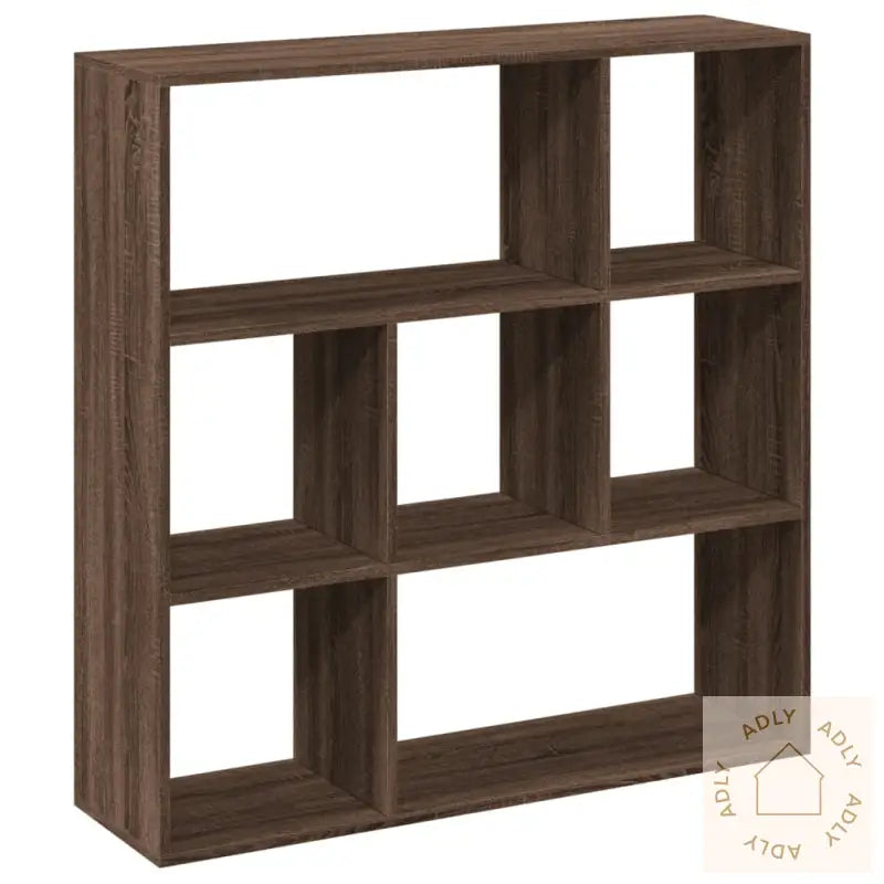 Romdeler Bokhylle Brun Eik 102X29X103,5 Cm Konstruert Tre