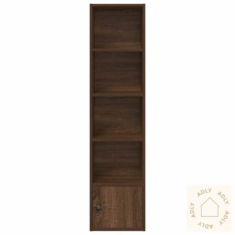 Bokhylle Brun Eik 31X24X127 Cm Konstruert Tre