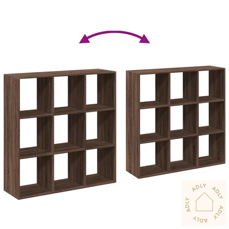 Romdeler Bokhylle Brun Eik 102X29X103,5 Cm Konstruert Tre