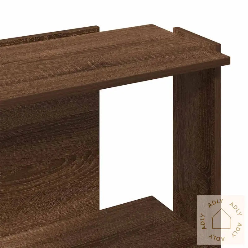 Bokhylle 3 Etasjer Brun Eik 60X30X80 Cm Konstruert Tre