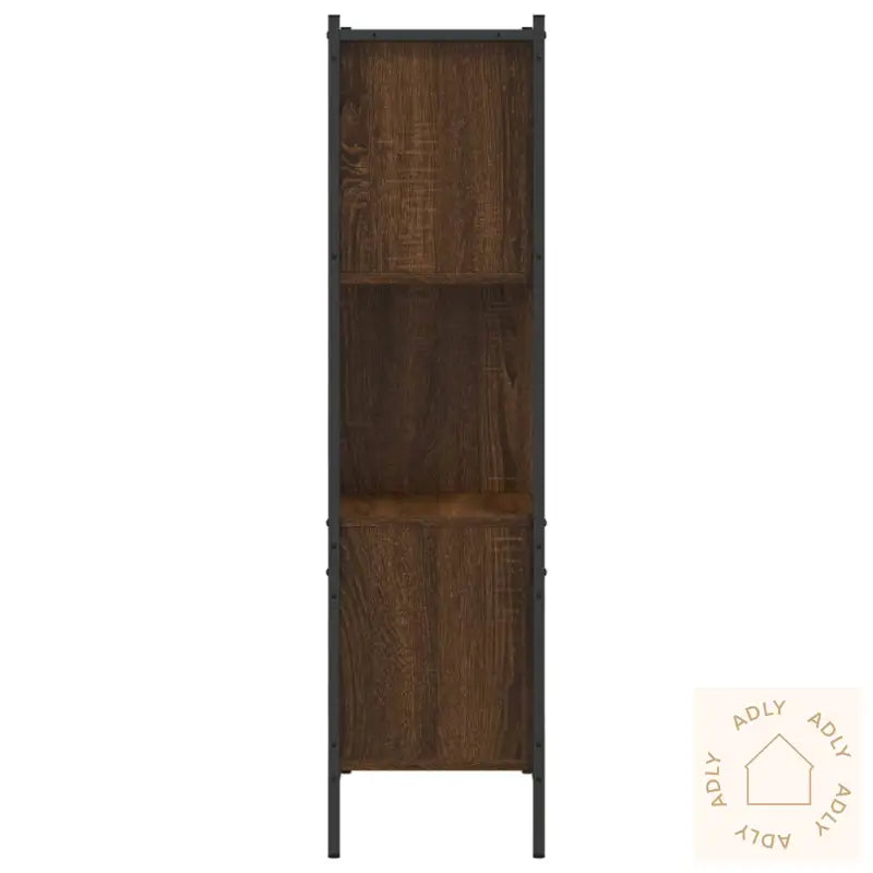 Bokhylle Brun Eik 72X28X109 Cm Konstruert Tre