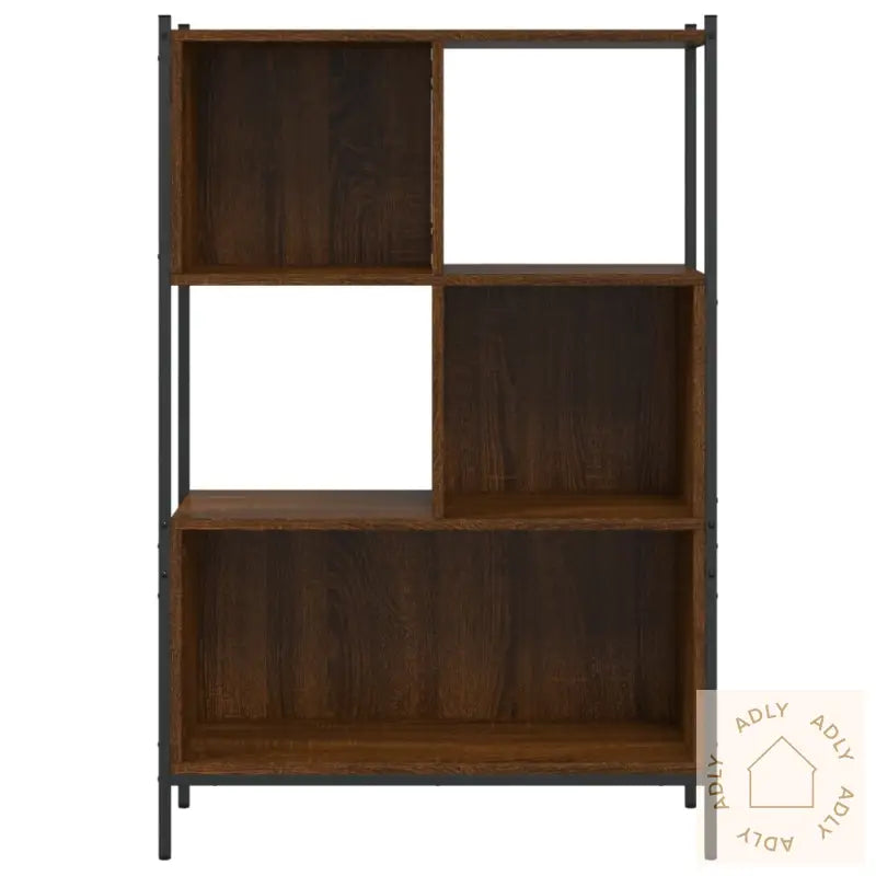 Bokhylle Brun Eik 72X28X109 Cm Konstruert Tre