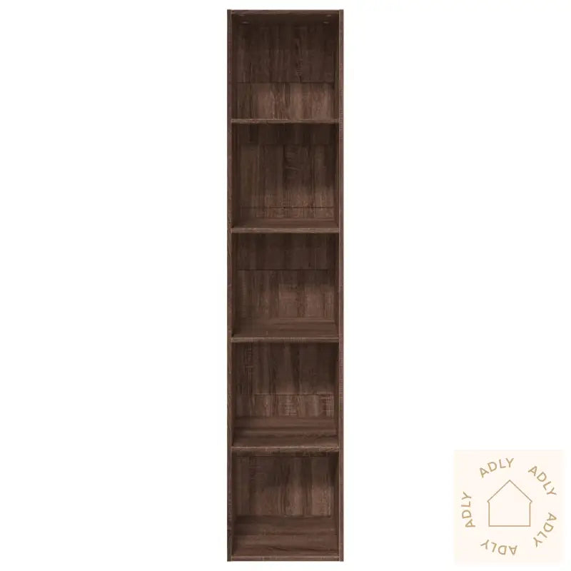 Bokhylle Brun Eik 40X30X189 Cm Konstruert Tre