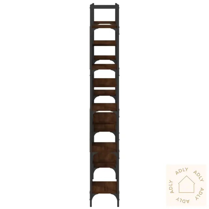 Bokhylle Brun Eik 155,5X24X166,5 Cm Konstruert Tre