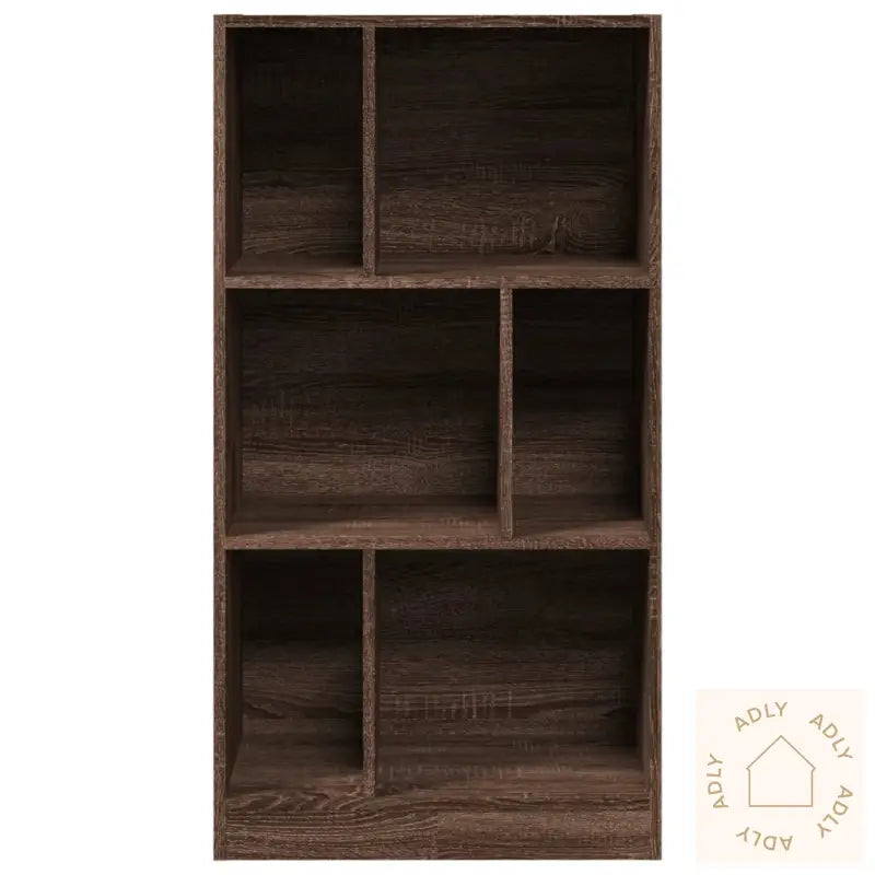 Bokhylle Brun Eik 57X28,5X107,5 Cm Konstruert Tre
