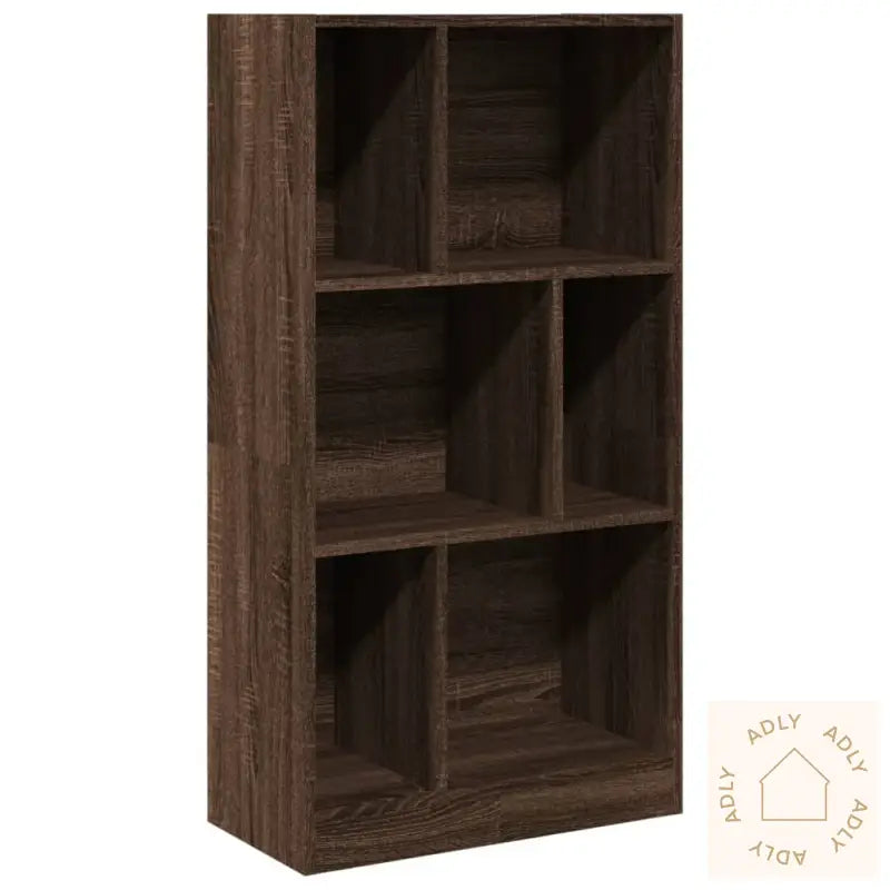 Bokhylle Brun Eik 57X28,5X107,5 Cm Konstruert Tre