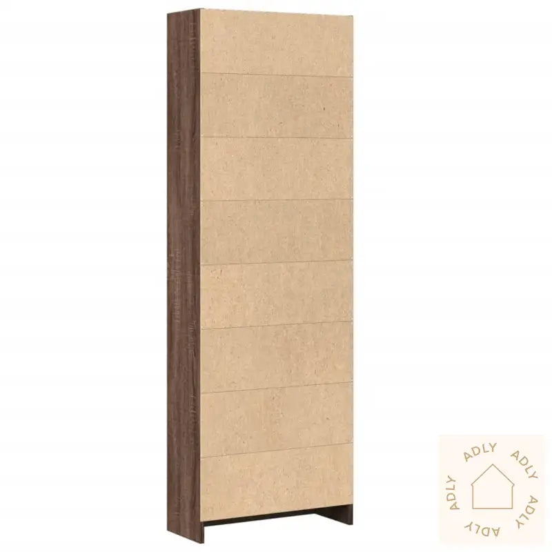 Bokhylle Brun Eik 60X24X176 Cm Konstruert Tre