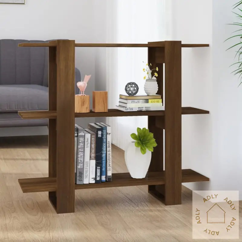 Bokhylle/Romdeler Brun Eik 100X30X87 Cm