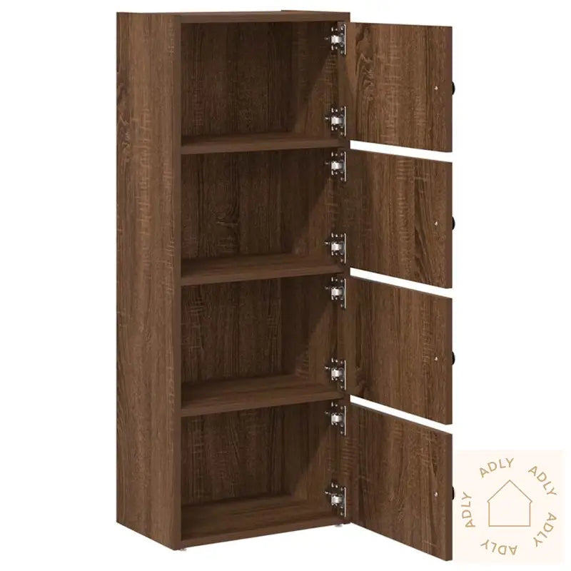 Bokhylle Brun Eik 40X24X102 Cm Konstruert Tre