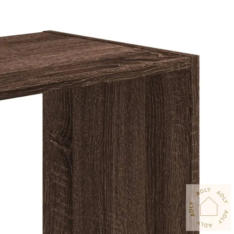 Bokhylle Brun Eik 102X32X108 Cm Konstruert Tre